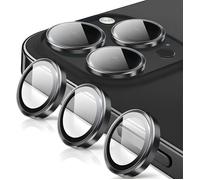 TECHTA Caméra Arrière Protection pour iPhone 14 Pro/14 Pro Max Verre Trempé,Protecteur Objectif Lentille,9H Dureté HD,Noir