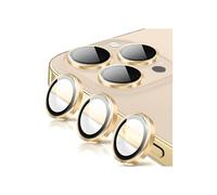 TECHTA Caméra Arrière Protection pour iPhone 15 Pro/15 Pro Max Verre Trempé,Protecteur Objectif Lentille,9H Dureté HD,Doré