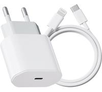 TECHTA Chargeur iPhone, 20W Chargeur Rapide iPhone et 1M Câble pour iPhone 14/14 Plus/14 Pro/14 Pro MAX/13/12/ 11/X (Blanc)