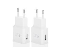 TECHTA Chargeur Mural USB Adaptatif à Charge Rapide Compatible avec Samsung Galaxy A17/A16/A15/A14/A13/A07/A06/A05 Active-Blanc