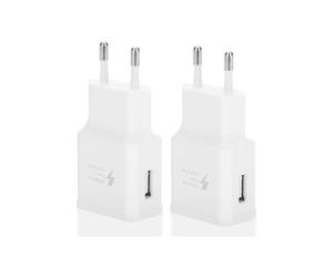 TECHTA Chargeur Mural USB Adaptatif à Charge Rapide Compatible avec Samsung Galaxy A17/A16/A15/A14/A13/A07/A06/A05 Active-Blanc