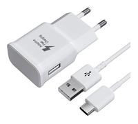 TECHTA Chargeur Rapide 25W 3A USB Type-C pour Samsung Galaxy S25 / S25+ / S25 Ultra - Adaptateur Secteur + Câble Charge Sécurisée