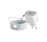 TECHTA Chargeur Rapide 25W USB C avec Câble Type C 2M Compatible Samsung Galaxy S26 S25 S24 S23 S22 S21 Série A - Blanc