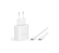 TECHTA Chargeur Rapide 25W USB C pour Samsung Galaxy Série S26 avec Câble Type C 1m Blanc