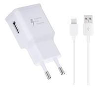 TECHTA - Chargeur Secteur 18W avec Câble USB-C 1 m - Compatible avec Galaxy A37 A57 - Charge Rapide QC3.0