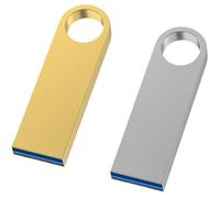 TECHTA Clé USB 2.0 256 Go (Lot de 2) - Mémoire Flash Métal - 1 Or - Stockage Portable pour PC, Ordinateur, TV, Voiture