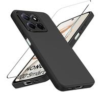 TECHTA Coque avec Verre trempé Compatible avec Honor 400 Smart 5G Etui,Noir Souple Housse avec Film ecran