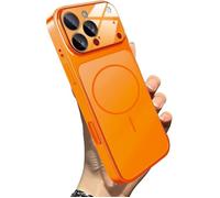TECHTA Coque de protection pour iPhone 17 Pro avec protection intégrée pour l’appareil photo, compatible charge magnétique-Orange