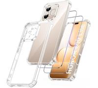 TECHTA - Coque Honor 600 Lite 5G - Transparente Antichoc - 2 Verres Trempés - Protection Caméra