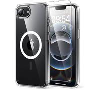 TECHTA Coque Magnétique pour iPhone 17e/ 16e avec Protecteurs d'écran [Compatible avec MagSafe] -Coque Mince 6,1 Pouces-Transparent