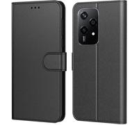 TECHTA Coque pour Honor 200 Lite 5G, Etui Protection Housse Premium en Cuir PU,Pochette Fermeture Magnétique, (Noir)