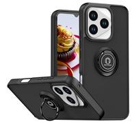TECHTA Coque pour Honor 400 Lite 5G, Antichoc Housse avec Support de Bague Magnétique Givré Étui.(Noir)