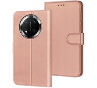 TECHTA Coque pour Honor Magic 7 Lite 5G/X9C, [Housse en Cuir PU Premium] [Pochette de Portefeuille][Fonction Support],-ROSE