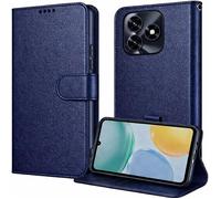 TECHTA Coque pour Honor X5C Plus / Honor X5C Housse en Cuir PU Premium Étui Portefeuille Cuir PU Rabat Magnétique - Bleu