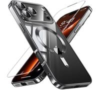 TECHTA Coque pour iPhone 17 Pro Compatible avec MagSafe [Protection Intégrée pour Lentille] [Coque de Protection]-Noir