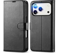 TECHTA Coque pour iPhone 17 Pro Portefeuille Etui à Rabat Antichoc TPU Housse PU Support Fentes Cartes Fermeture Magnétique