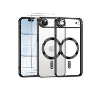 TECHTA Coque pour iPhone Air Compatible avec MagSafe avec 2 Verre Trempé [Protection Intégrée pour Lentille] -Noir