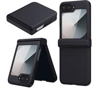 TECHTA Coque pour Samsung Galaxy Z Flip 5 avec Protection Charnière, Coque Antichoc Douce de Samsung Z Flip 5, Noir