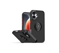 TECHTA Coque pour Smartphone, Compatible with iPhone 17 , Etui de Téléphone en Silicone avec Support de Bague - Noir