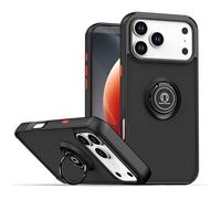 TECHTA Coque pour Smartphone, Compatible with iPhone Pro (6.3"" inches), Etui de Téléphone Portable avec Support de Bague - Noir