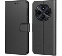 TECHTA Coque pour Xiaomi Redmi 14C/Redmi A4,Etui Protection Housse Premium en Cuir PU, [Emplacements Cartes], Noir