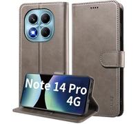TECHTA Coque pour Xiaomi Redmi Note 14 Pro 4G, Etui Coque Clapet à Rabat Portefeuille Cuir avec Porte Carte Magnétique Case Housse