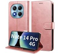 TECHTA Coque pour Xiaomi Redmi Note 14 Pro 4G, Etui Coque Clapet à Rabat Portefeuille Cuir avec Porte Carte Magnétique Case Housse