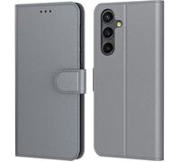 TECHTA Coque Samsung A25 5G,Etui Protection Housse Premium en Cuir PU, [Emplacements Cartes], Pochette Flip Case (Gris)