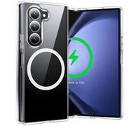 TECHTA Coque Samsung Galaxy Z Fold 5 avec Magnétique [Anti-Jaunissement][Slim Fit][Militaire Antichoc]Coque Transparente Pare-Chocs