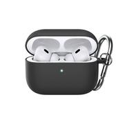 TECHTA Coque Silicone Compatible avec AirPods Pro, Anti-Rayures Housse de Protection pour AirPods Pro avec Mousqueton Accessoires