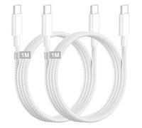 TECHTA Lot de 2 Câble USB C Charge Rapide pour iPhone 15 16 Pro Max/Plus/15/16 Samsung Xiaomi 1M Câble USB C vers USB C 60W Cable