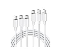 TECHTA Lot de 3 Câble USB C vers USB C 1M, Câble Type C Compatible avec Samsung Galaxy/ iPhone /Redmi/Huawei /Google Pixel