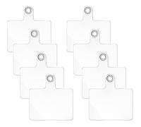 TECHTA Lot de 8 lanières transparentes pour téléphone portable avec anneau en métal, patch multifonction