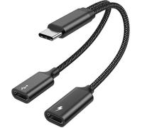 TECHTA Répartiteur USB C 2 en 1 Adaptateur Double USB Type C Charge et Données pour Samsung MacBook Pixel