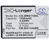 TECHTEK Batterie 1250mAh Compatible avec [Samsung] Galaxy Pocket 2, Galaxy Pocket 2 Duos, SM-G110, SM-G110B, SM-G110B/DS, SM-G110H, SM-G110M remplace EB-BG110ABE