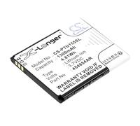 TECHTEK Batterie 1300mAh Compatible avec [Panasonic] KX-TU150, KX-TU150EXR, KX-TU155, KX-TU155EXCN, KX-TU155EXRN, KX-TU160, KX-TU550 remplace 454854AR, 454854AR-E