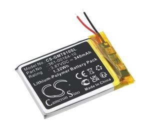 TECHTEK Batterie 340mAh Compatible avec [Garmin] Instinct Solar, STD-810G remplace 361-00136-10, 361-00164-00, 361-00164-10 FBA