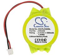 TECHTEK Batteries 550mAh Compatible avec [Panasonic] FP-X Series Controllers, GT32 Display, GT32M Display, GT32T remplace AFPX-Batt, CR2450