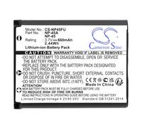 TECHTEK Batterie 660mAh Compatible avec [Fujifilm] FinePix J10, Finepix J100, Finepix J110W, FinePix J12, J120, J15, J150W, J15fd, J20, J210, J25, J250, J26, J27, J30, J35, J38, JV100, JV105, JV150