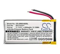 TECHTEK Batterie 850mAh Compatible avec [Cardo] Packtalk Duo, Scala Rider Packtalk, Scalarider Smartpack comms, SRPT0102 remplace BAT00007
