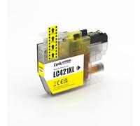 Techtek Cartouche d’Encre 10ml Compatible avec [Brother] DCP-J 1050 DW, DCP-J 1140 DW, 1800 MFC-J 1010 remplace LC-421XL (LC421XLY)