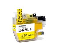 Techtek Cartouche d’Encre 19ml Compatible avec [Brother] MFC-J 5340 DW, MFC-J 5340 DWE Ecopro, 5345 DW, 5740 6540 6540 DWE, 6590 6940 remplace LC-422XL (LC422XLY)