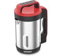 Techwood Blender Chauffant TSM-1655 1.6L 1000W Inox Rouge 6 Programmes pour Soupe et Compote