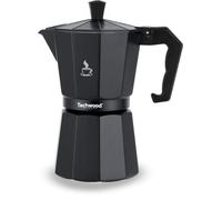 Techwood Cafetière Moka Traditionnelle en Aluminium - 6 Tasses - Compatible Tous Feux - Facile à Entretenir