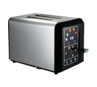 Techwood TGP-340D Grille-pain 2 fentes 800W, 6 niveaux de toastage, affichage brunissage et temps restant, gris