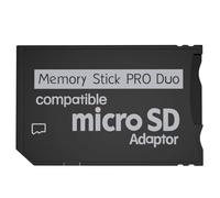 TECHZOCO Adaptateur de carte Micro SD vers Memory Stick, compatible avec cartes Micro SD/Micro SDHC/Micro SDXC/TF (maximum 64 Go) | Compatible avec PSP 1000/2000/3000, Sony Camera and Handycam