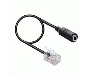 TECHZOCO Câble adaptateur téléphone RJ9 mâle vers jack 3,5 mm femelle, adaptateur de casque microphone pour téléphone, 1 x TRS Jack 3,5 mm casque + 1 x TRS Jack 3,5 mm microphone, RJ9 4P4C