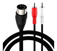 TECHZOCO Câble audio stéréo DIN mâle RCA, 1,50 mètres, convient aux systèmes Bang & Olufsen, Naim, Quad