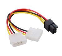 TECHZOCO Câble d'alimentation 4 broches mâle Molex vers 6 broches PCI Express EPS 12 V, câble d'alimentation vers carte graphique, compatible avec carte graphique NVIDIA, GeForce, Gigabyte, Zafiro, 6