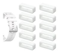 TECHZOCO Goupille en caoutchouc pour bracelet de montre, boucle en silicone pour montre, support pour bracelet de montre, boucles en silicone pour montre, blanc, 24 mm